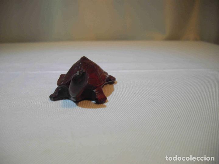 Antig&uuml;edades: FIGURA TALLA MADERA TORTUGA - Foto 2