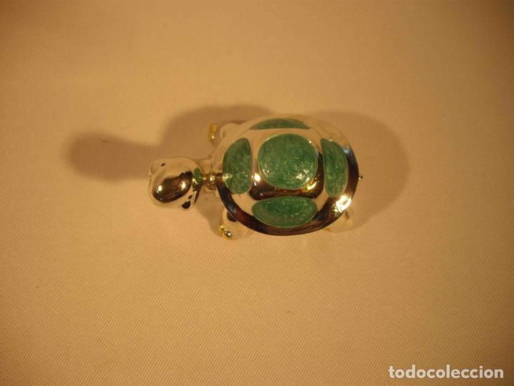 Antig&uuml;edades: TORTUGA METALICA TURQUESA - Foto 7