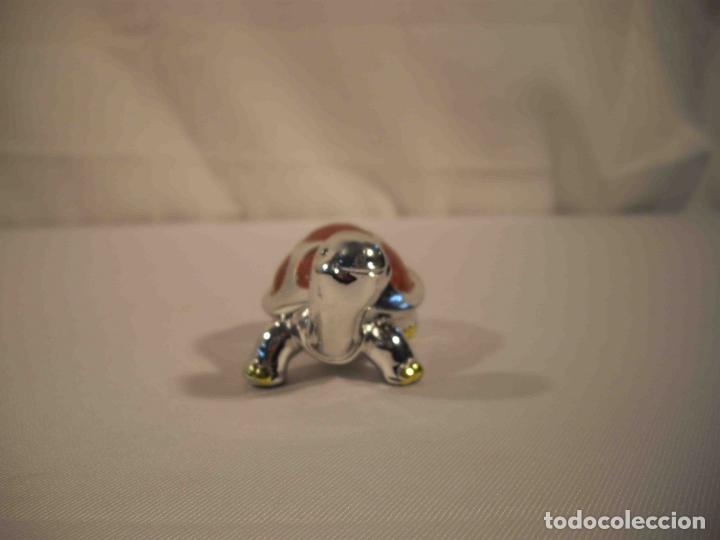 Antig&uuml;edades: TORTUGA METALICA ROSA - Foto 4