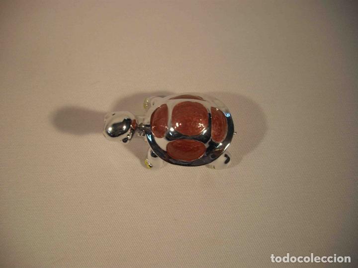 Antig&uuml;edades: TORTUGA METALICA ROSA - Foto 7