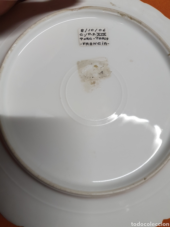 Antig&uuml;edades: Plato Porcelana Francesa - Foto 3