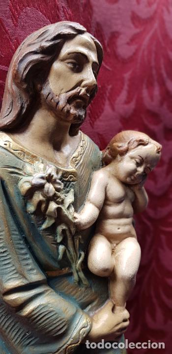 Antig&uuml;edades: SAN JOS&Eacute; CON NI&Ntilde;O EN BRAZOS - Foto 4
