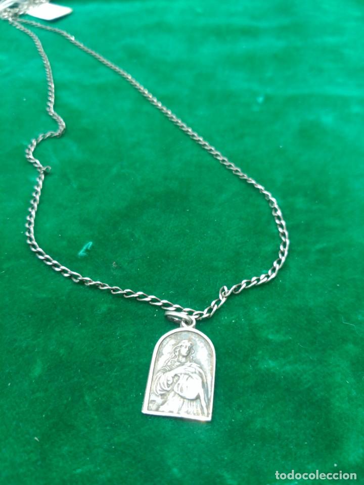 Antig&uuml;edades: cadena y medalla plata + - Foto 1