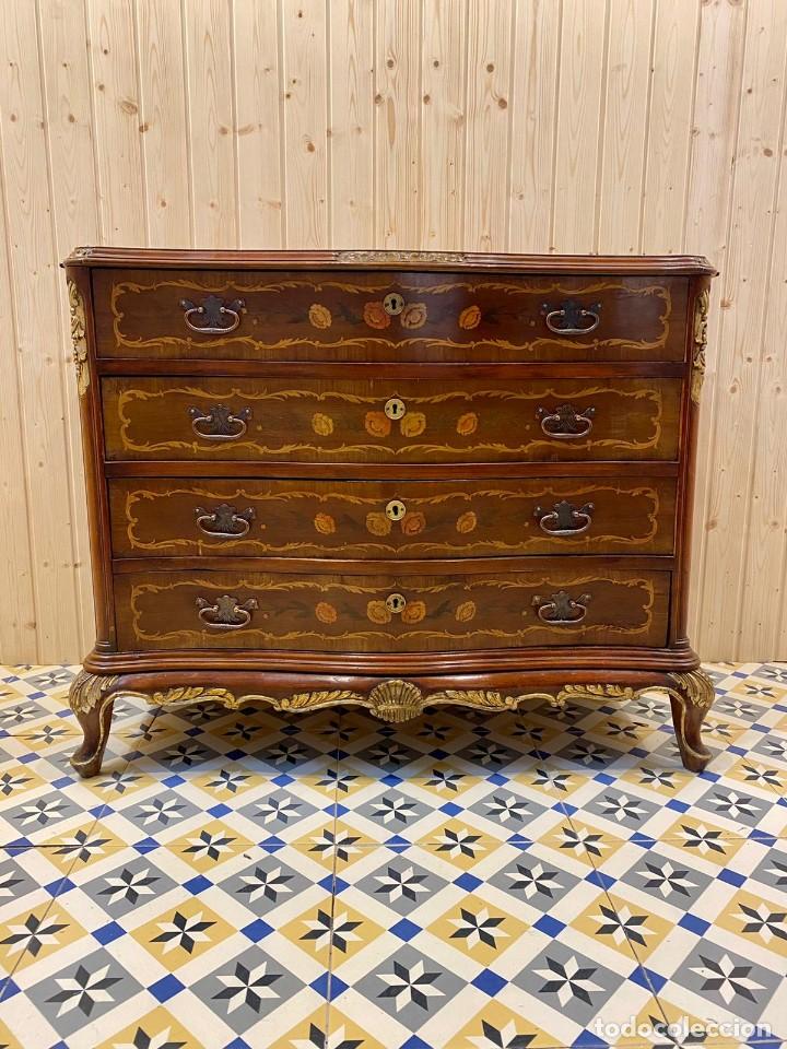Antig&uuml;edades: C&oacute;moda estilo rococ&oacute; Luis XV - Foto 2