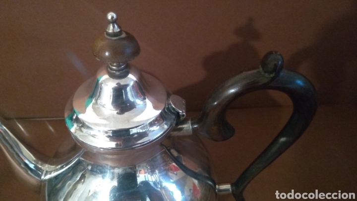 Antig&uuml;edades: Tetera Almaz&aacute;n Alpaca Plateada - Foto 4