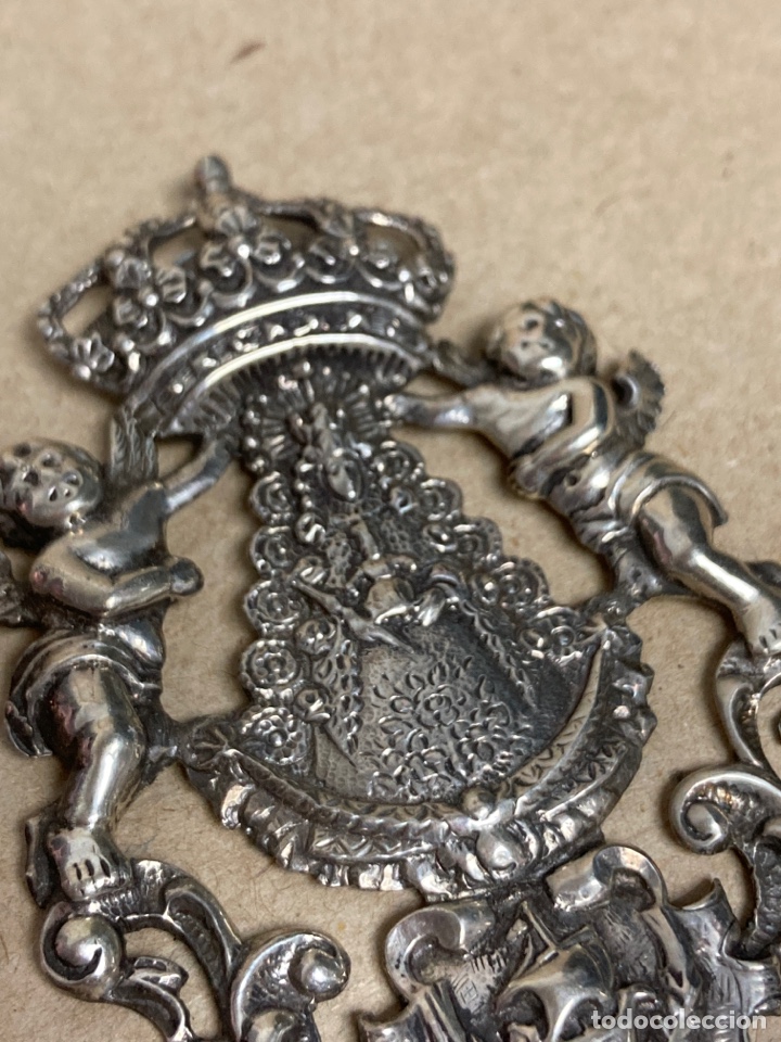 Antig&uuml;edades: Benditera de plata de primera ley de La Virgen del Roc&iacute;o - Foto 5