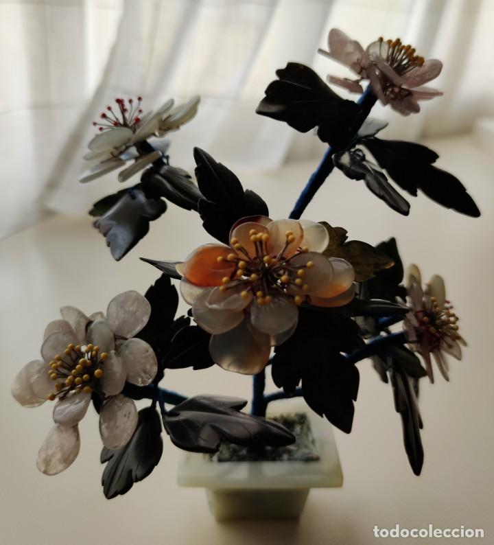 Antiguidades: CENTRO DE FLORES DE JADE, &Aacute;GATA Y CUARZO ETC. MEDIADOS S. XX
