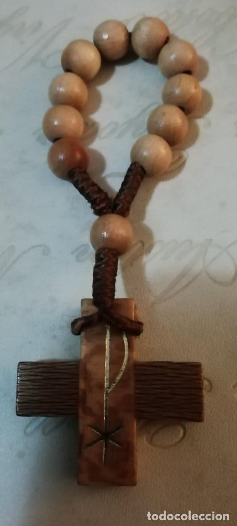 Antig&uuml;edades: Rosario de mano en madera - Foto 1