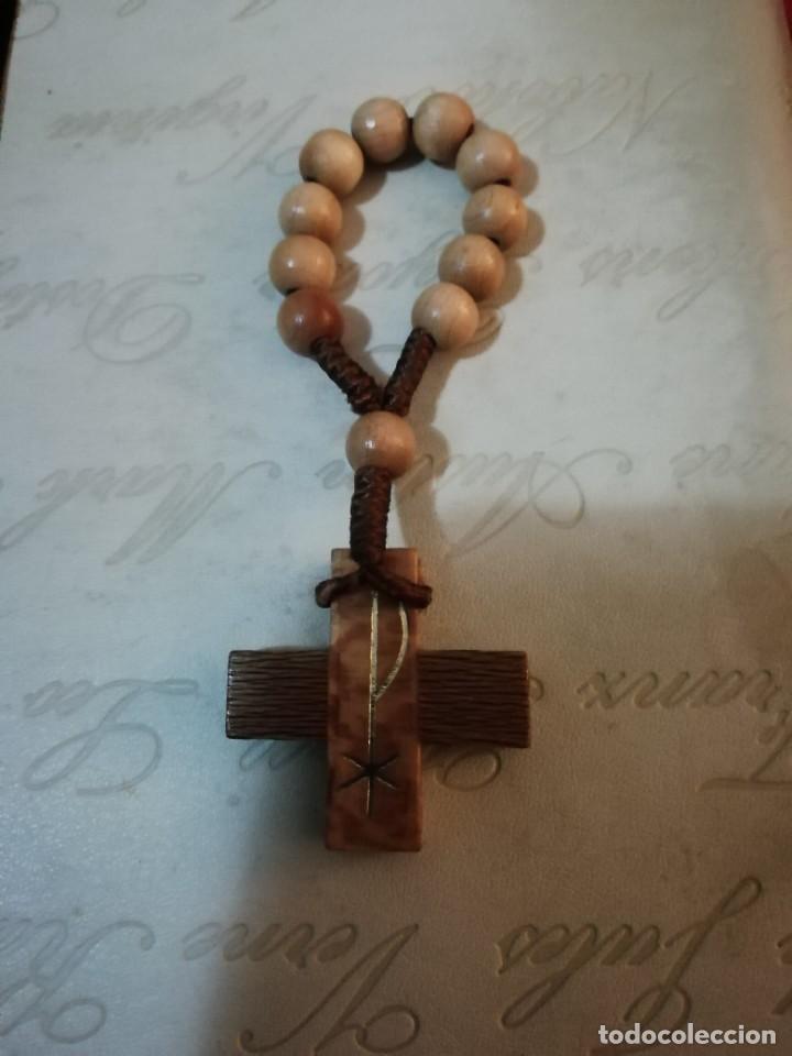 Antig&uuml;edades: Rosario de mano en madera - Foto 2