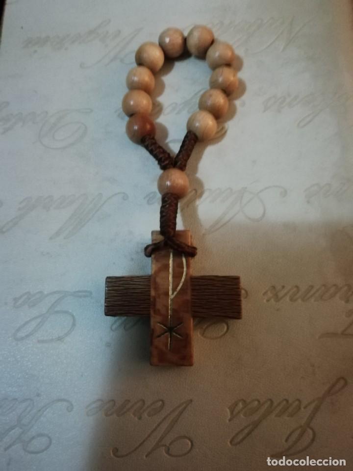 Antig&uuml;edades: Rosario de mano en madera - Foto 3