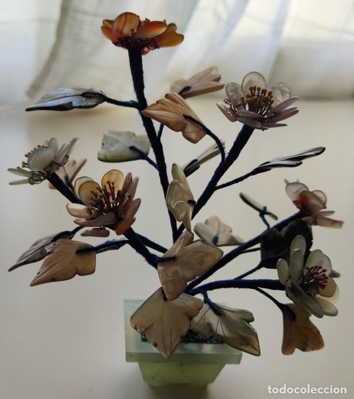 Antiguidades: CENTRO DE FLORES DE JADE MEDIADOS DEL S. XX