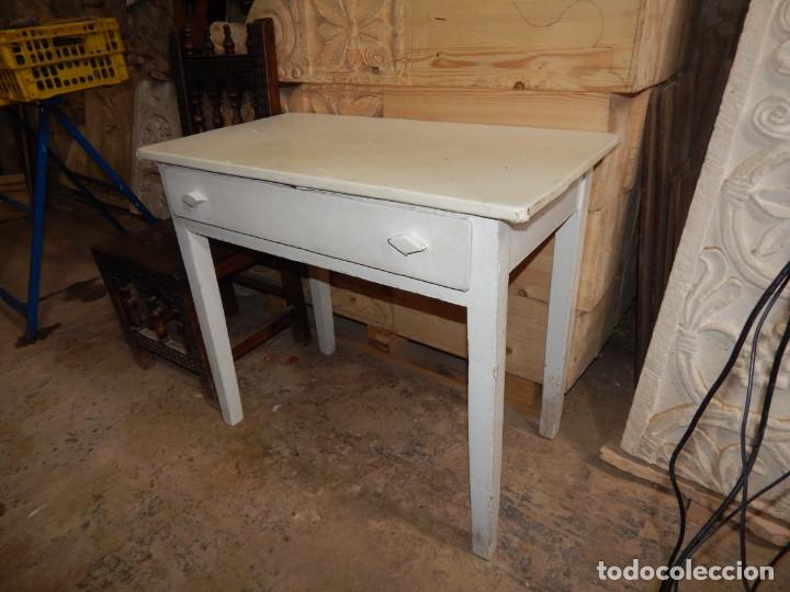 Antig&uuml;edades: antigua mesa de cocina de los 40 madera solida - Foto 7