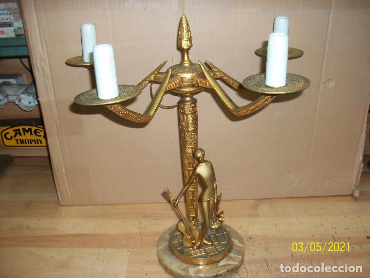 Antig&uuml;edades: ANTIGUA LAMPARA DE BRONCE DE 4 LUCES - Foto 1