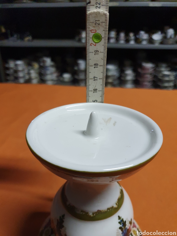 Antig&uuml;edades: Candelabro Porcelana - Foto 3
