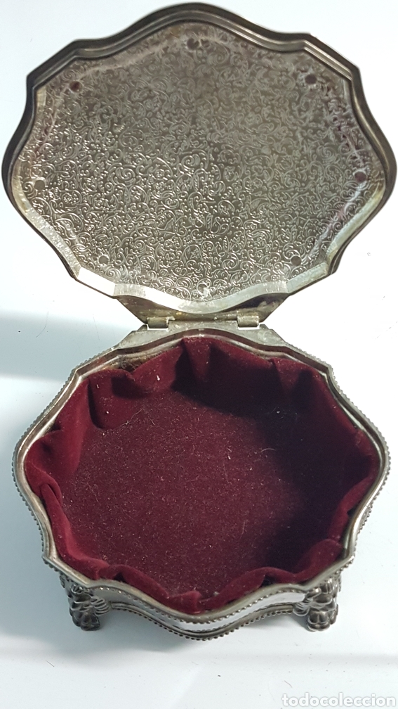 Antig&uuml;edades: CAJA JOYERO ALPACA CHAPADA PLATA. - Foto 12