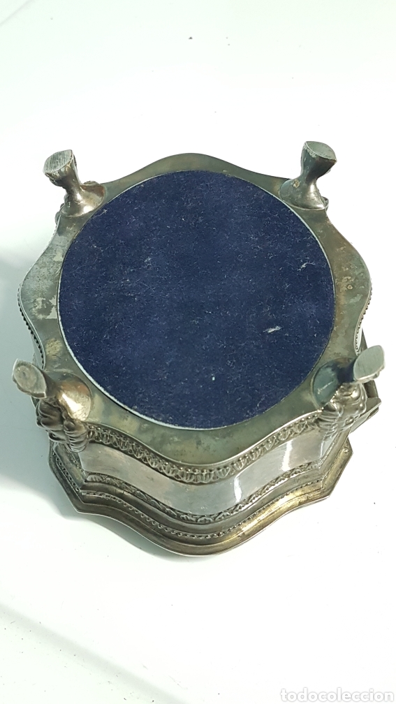 Antig&uuml;edades: CAJA JOYERO ALPACA CHAPADA PLATA. - Foto 13