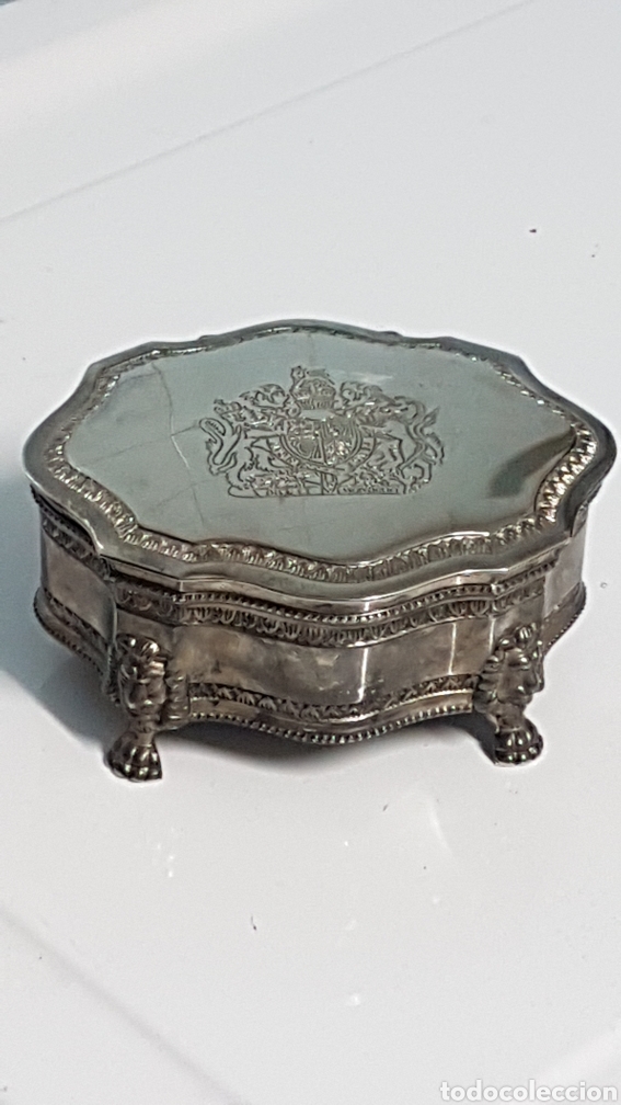 Antig&uuml;edades: CAJA JOYERO ALPACA CHAPADA PLATA. - Foto 11