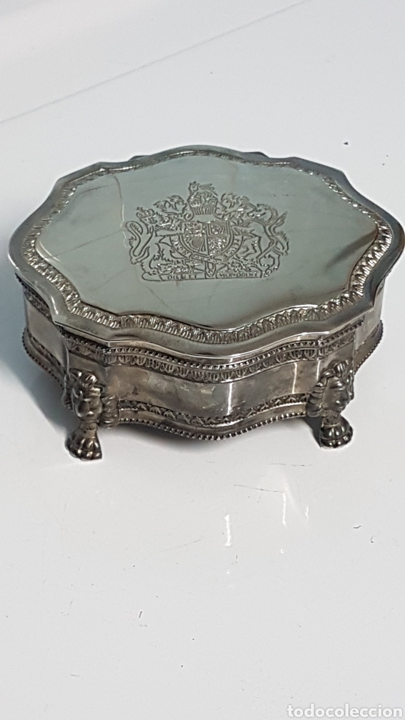 Antig&uuml;edades: CAJA JOYERO ALPACA CHAPADA PLATA. - Foto 1