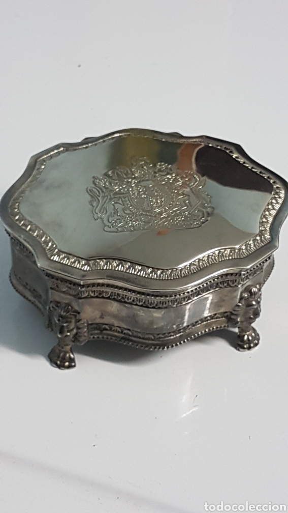 Antig&uuml;edades: CAJA JOYERO ALPACA CHAPADA PLATA. - Foto 2