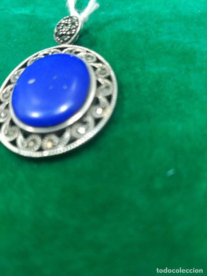 Antig&uuml;edades: colgante plata y piedra + - Foto 2