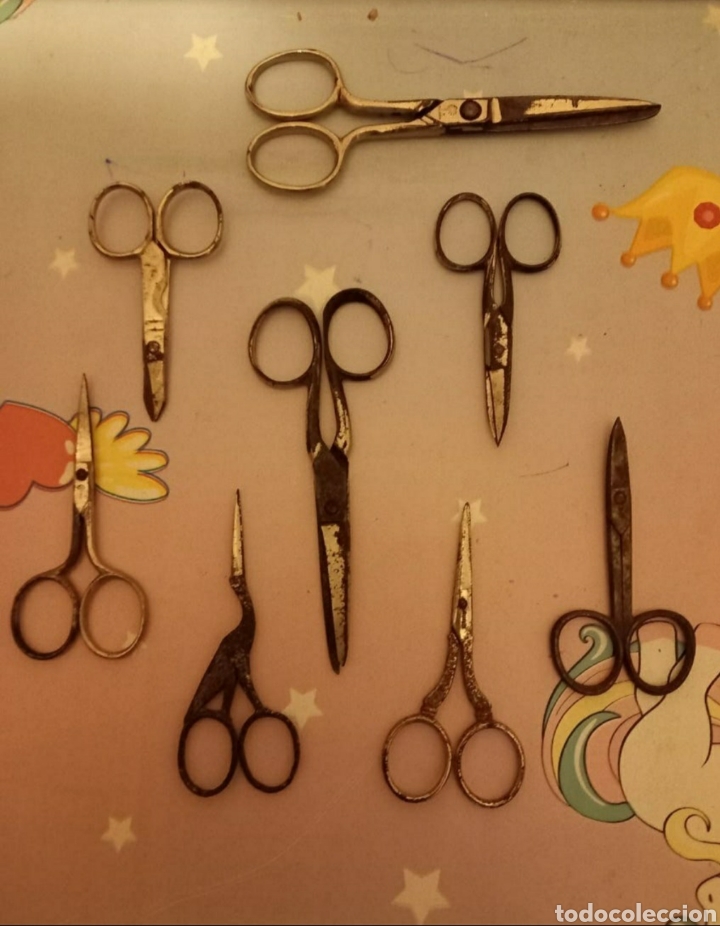 Antiquit&eacute;s: Colecci&oacute;n 8 tijeras de costura antiguas