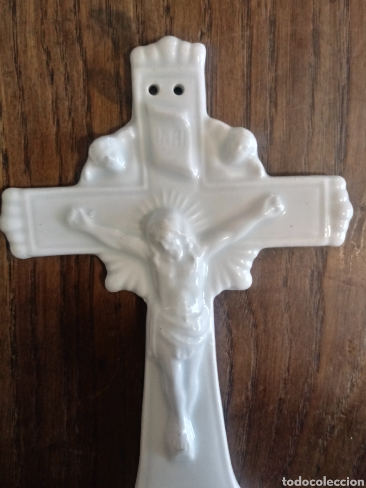 Antig&uuml;edades: Benditera de cristo de porcelana Pickman - Foto 3