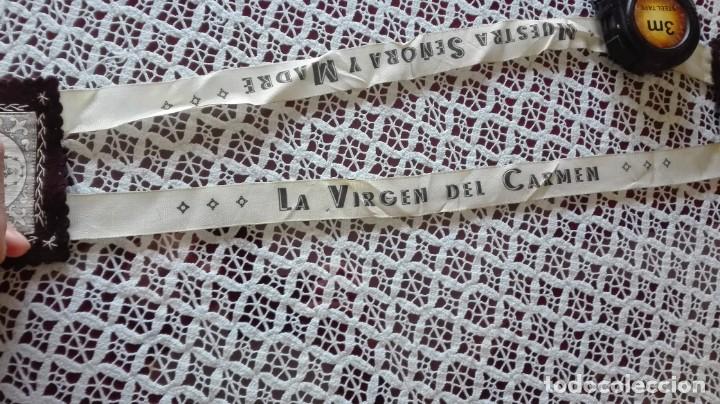 Antig&uuml;edades: Escapulario antiguo de la Virgen del Carmen - Foto 4