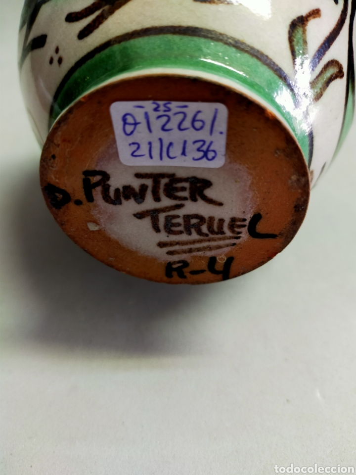 Antig&uuml;edades: JARRON DE CERAMICA DE PUNTER, TERUEL - Foto 7