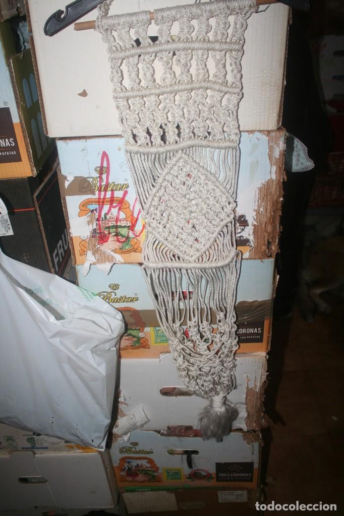 Antig&uuml;edades: macetero macram&eacute; antiguo - Foto 1