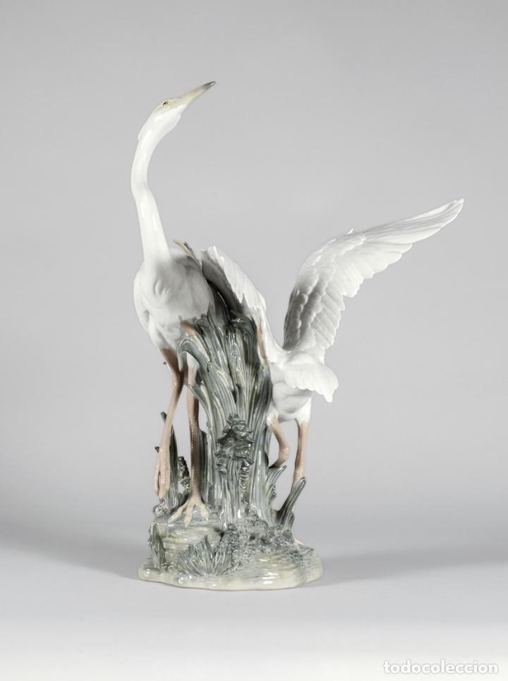 Antig&uuml;edades: Figura lladro &rdquo; garzas&rdquo; - Foto 3