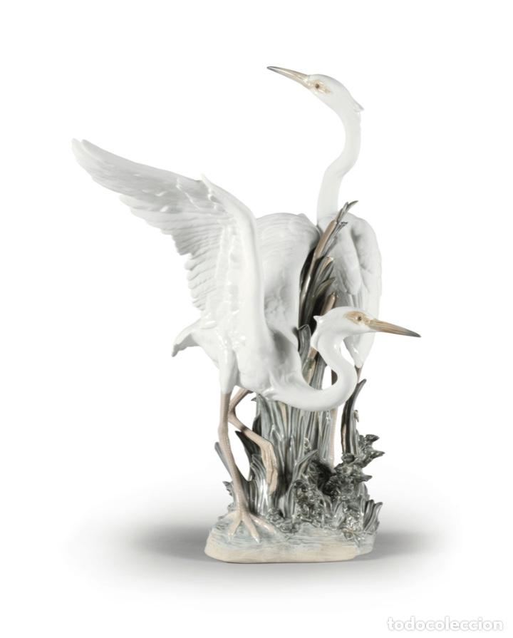 Antig&uuml;edades: Figura lladro &rdquo; garzas&rdquo; - Foto 5