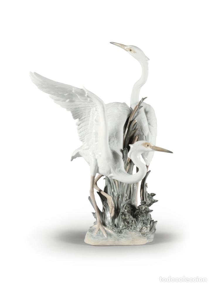 Antig&uuml;edades: Figura lladro &rdquo; garzas&rdquo; - Foto 6