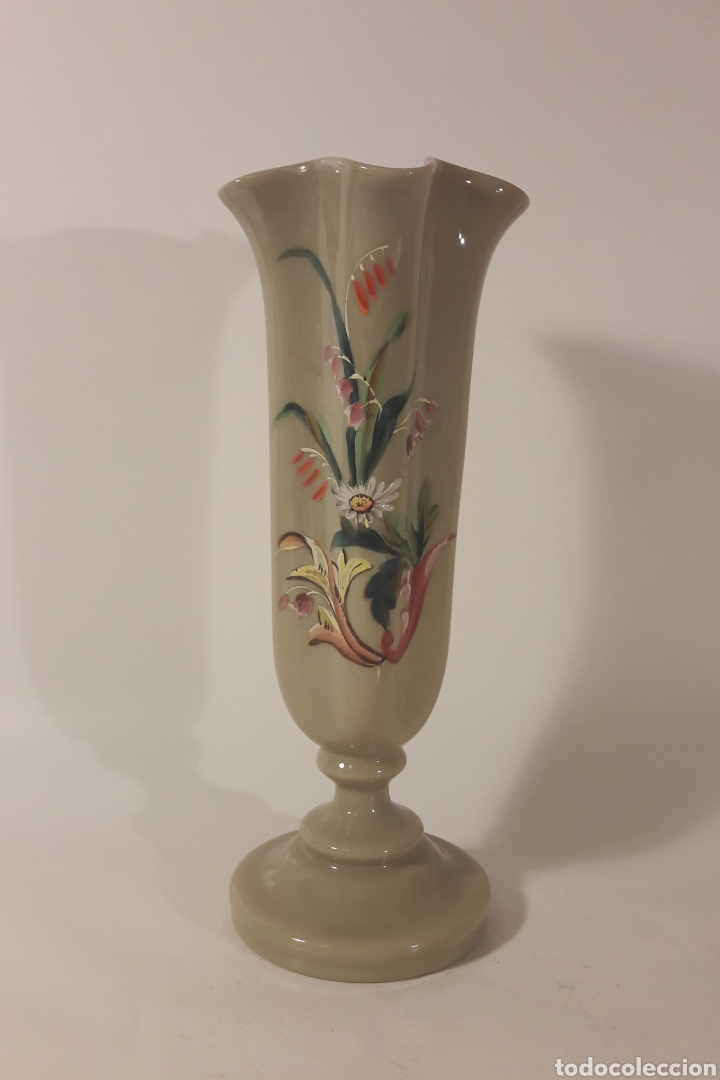 Antiques: JARRON OPALINA ANTIGUO