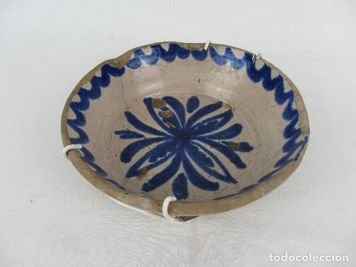 Antigüedades: Pequeña fuente o platito en cerámica azul de Fajalauza - s.XIX - Foto 2 - 246555010