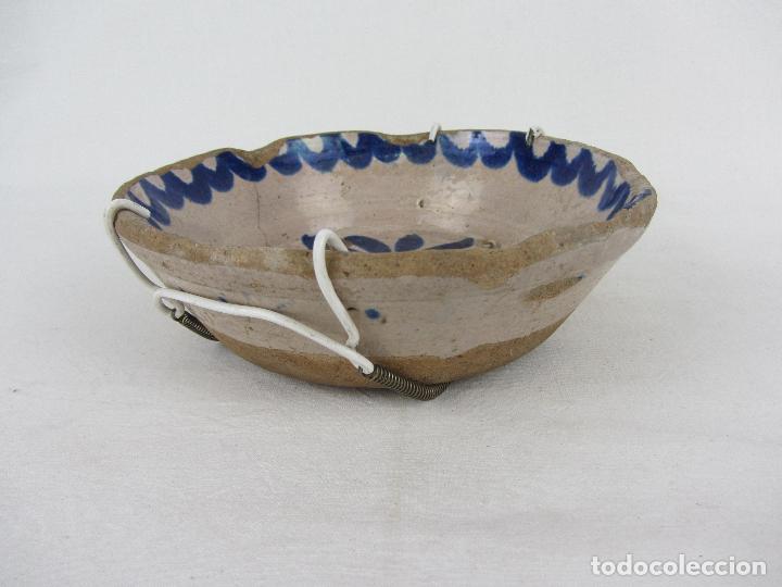 Antigüedades: Pequeña fuente o platito en cerámica azul de Fajalauza - s.XIX - Foto 3 - 246555010