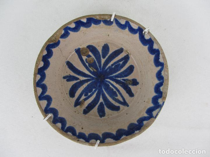 Antigüedades: Pequeña fuente o platito en cerámica azul de Fajalauza - s.XIX - Foto 1 - 246555010