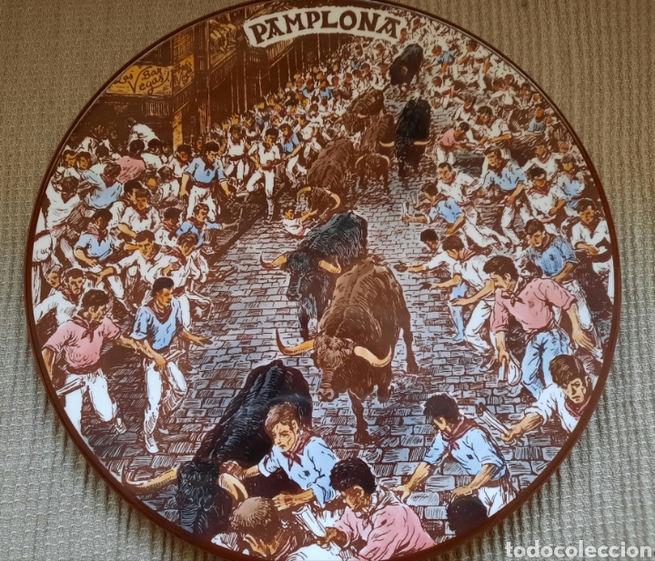Antig&uuml;edades: PLATO SAN FERMINES DE CERAMICAS MG ESPA&Ntilde;A - Foto 1