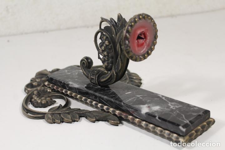 Antig&uuml;edades: aplique de metal y marmol - Foto 6
