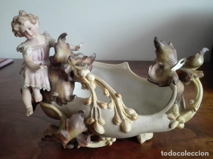 Antig&uuml;edades: VIOLETERO - BISCUIT S XIX FRANCIA - Foto 2