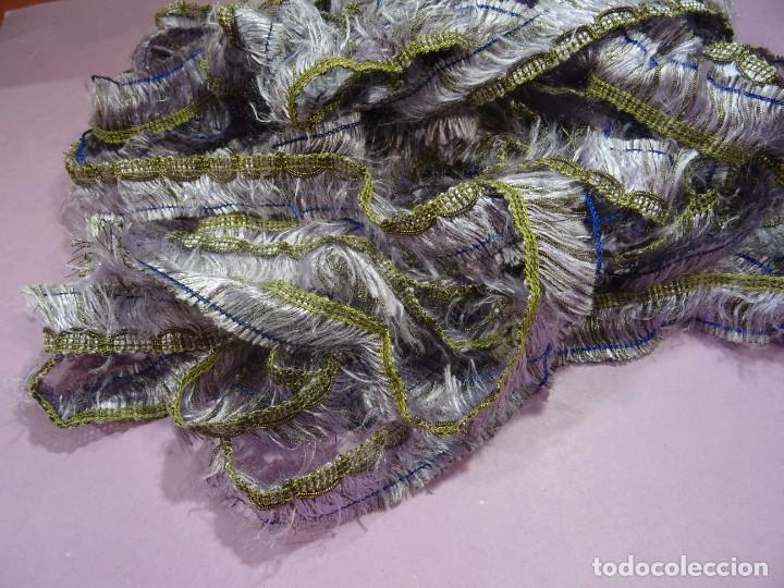 Antig&uuml;edades: Fleco de Seda con Hilo Metalico de Oro - Foto 3