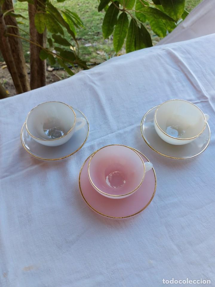 Antig&uuml;edades: LOTE DE 3 TAZAS CON PLATO - Foto 2