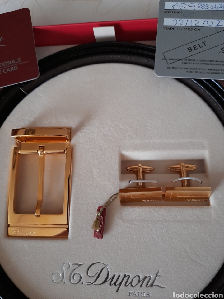 Antig&uuml;edades: SET CINTURON Y GEMELOS DUPONT - Foto 6