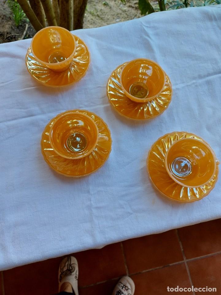 Antig&uuml;edades: LOTE DE 4 TAZAS CON PLATO - Foto 2