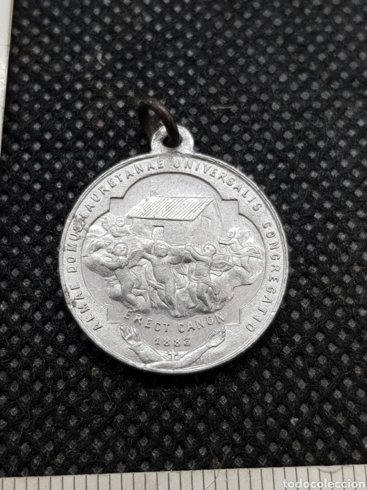 Antig&uuml;edades: Medalla religiosa 1883 Nuestra Se&ntilde;ora de Loreto - Foto 1