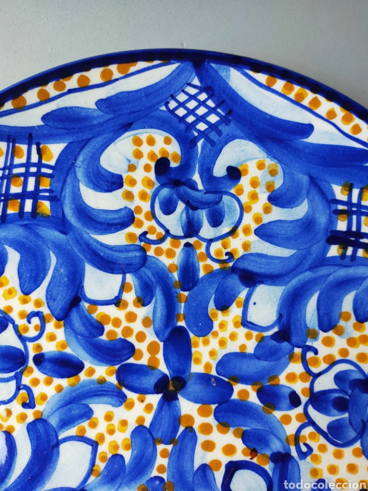 Antig&uuml;edades: PLATO DE CERAMICA TONOS AZULES - Foto 4