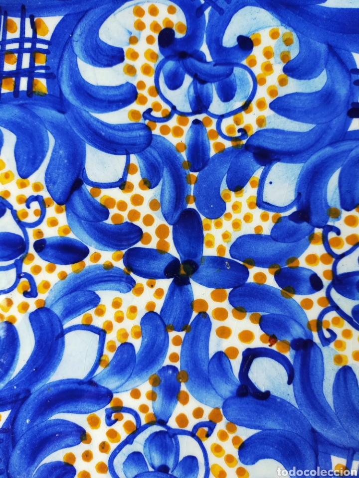Antig&uuml;edades: PLATO DE CERAMICA TONOS AZULES - Foto 8