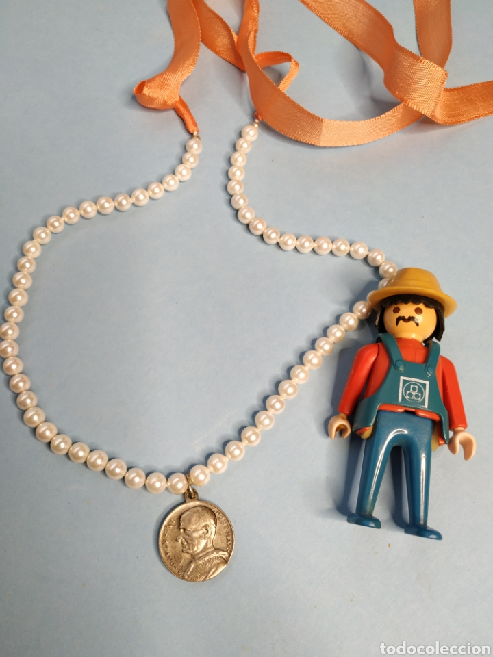 Antig&uuml;edades: COLLAR DE PERLAS CON MEDALLA ( 0097 ) - Foto 9