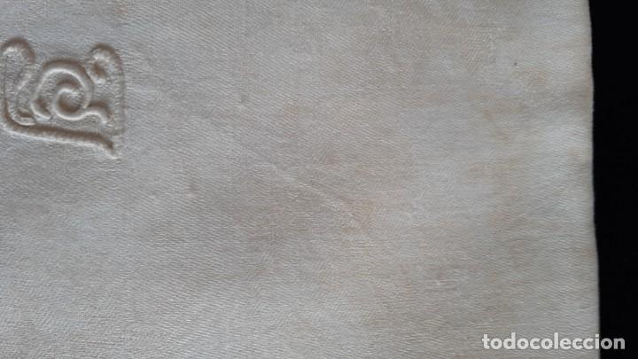 Antig&uuml;edades: TOALLA ANTIGUA ADAMASCADA - Foto 4