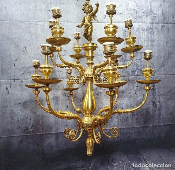 Antig&uuml;edades: ANTIGUA LAMPARA DE BRONCE - Foto 2