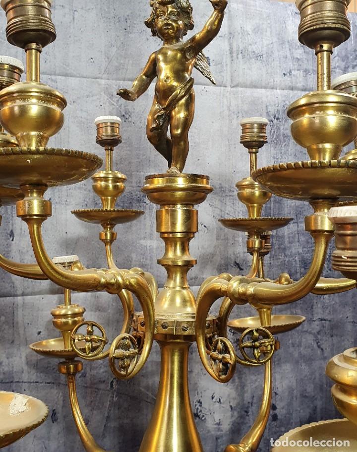 Antig&uuml;edades: ANTIGUA LAMPARA DE BRONCE - Foto 3